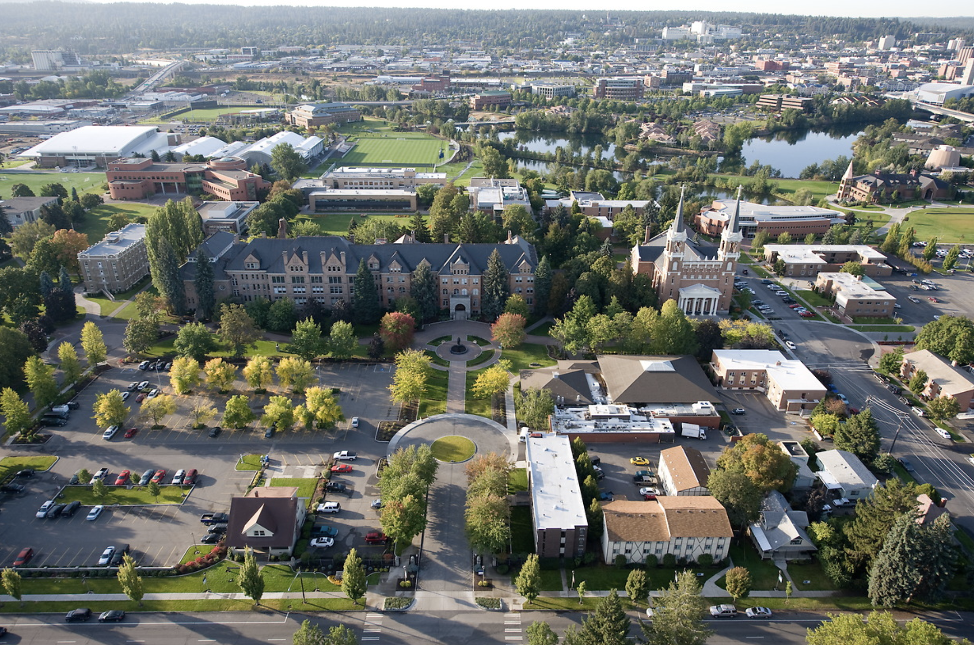 Piano Studio at Gonzaga University 2 Aerial view of the Gonzaga University campus beside the Spokane River in Spokane, Washington